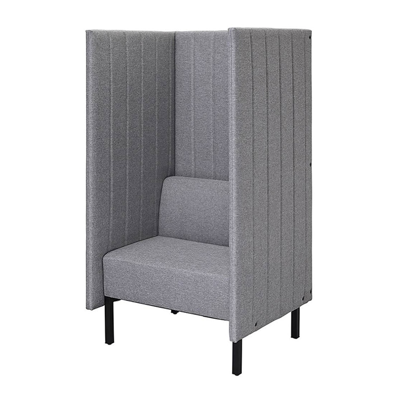 アール・エフ・ヤマカワ カッコ　ファブリックソファ　W800×H1500 両側パネル　ライトグレー RFFBS-8015LGR 1台（ご注文単位1台）【直送品】