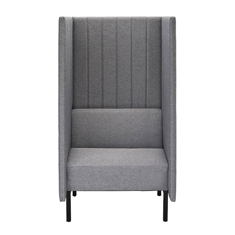 アール・エフ・ヤマカワ カッコ ファブリックソファ W800×H1500 両側パネル ライトグレー RFFBS-8015LGR 1台(ご注文単位1台)【直送品】