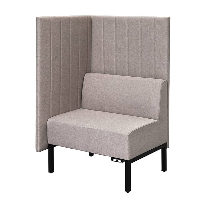 アール・エフ・ヤマカワ カッコ　ファブリックソファ　W760×H1230 片側パネル　コンセント付　ベージュ RFFBS-7612BEK-NC 1台（ご注文単位1台）【直送品】