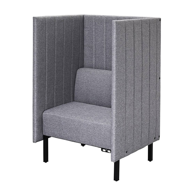 アール・エフ・ヤマカワ カッコ　ファブリックソファ　W800×H1230 両側パネル　コンセント付　ライトグレー RFFBS-8012LGR-NC 1台（ご注文単位1台）【直送品】