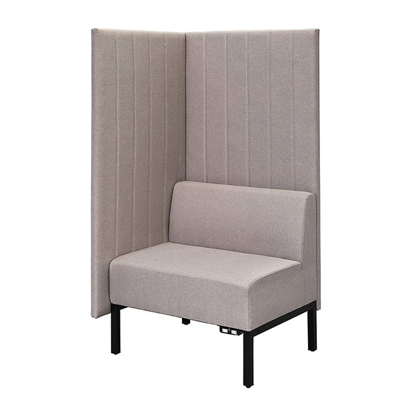 アール・エフ・ヤマカワ カッコ　ファブリックソファ　W760×H1500 片側パネル　コンセント付　ベージュ RFFBS-7615BEK-NC 1台（ご注文単位1台）【直送品】