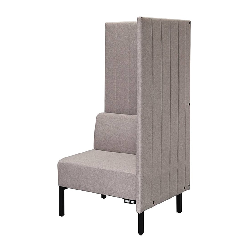 アール・エフ・ヤマカワ カッコ ファブリックソファ W760×H1500 片側パネル コンセント付 ベージュ RFFBS-7615BEK-NC 1台(ご注文単位1台)【直送品】