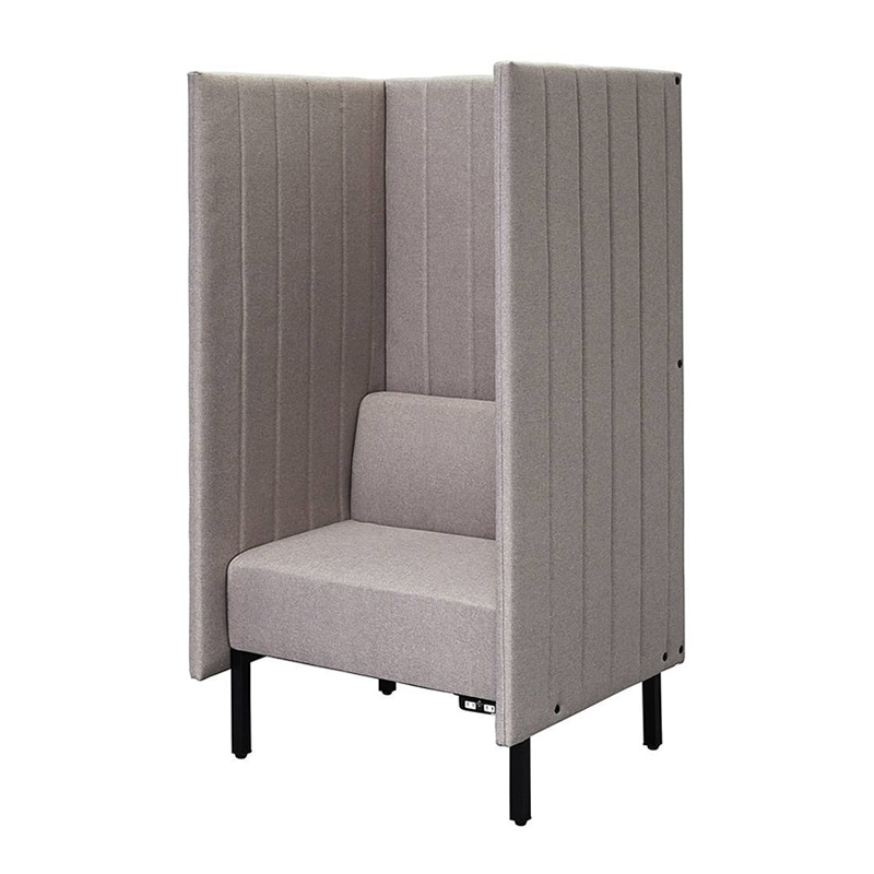 アール・エフ・ヤマカワ カッコ　ファブリックソファ　W800×H1500 両側パネル　コンセント付　ベージュ RFFBS-8015BER-NC 1台（ご注文単位1台）【直送品】