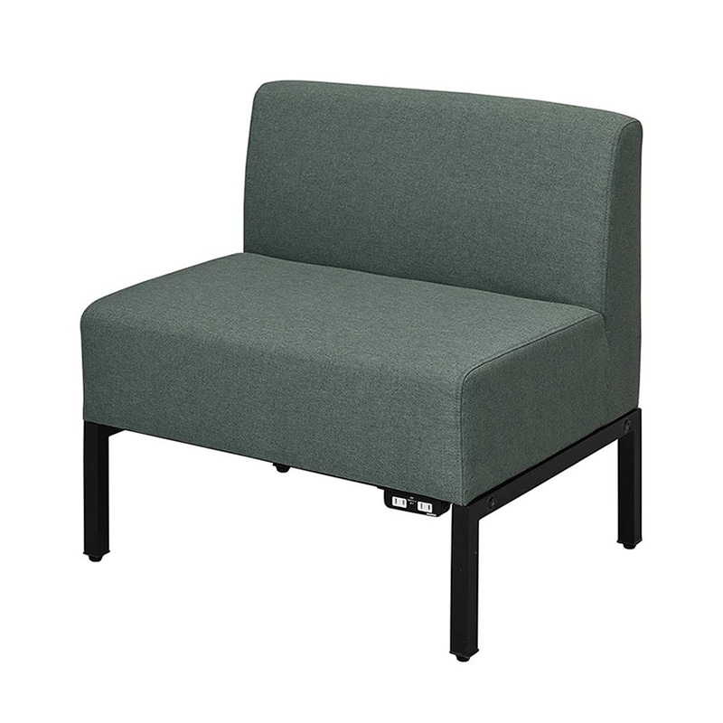 アール・エフ・ヤマカワ カッコ　ファブリックソファ　W720 コンセント付　グリーン RFFBS-72GN-NC 1台（ご注文単位1台）【直送品】