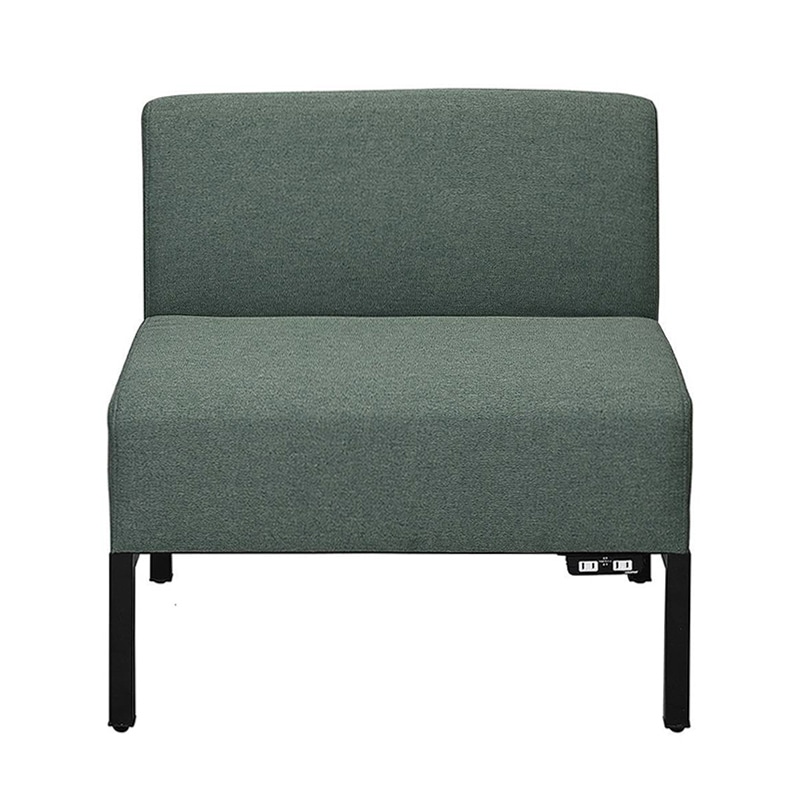 アール・エフ・ヤマカワ カッコ ファブリックソファ W720 コンセント付 グリーン RFFBS-72GN-NC 1台(ご注文単位1台)【直送品】