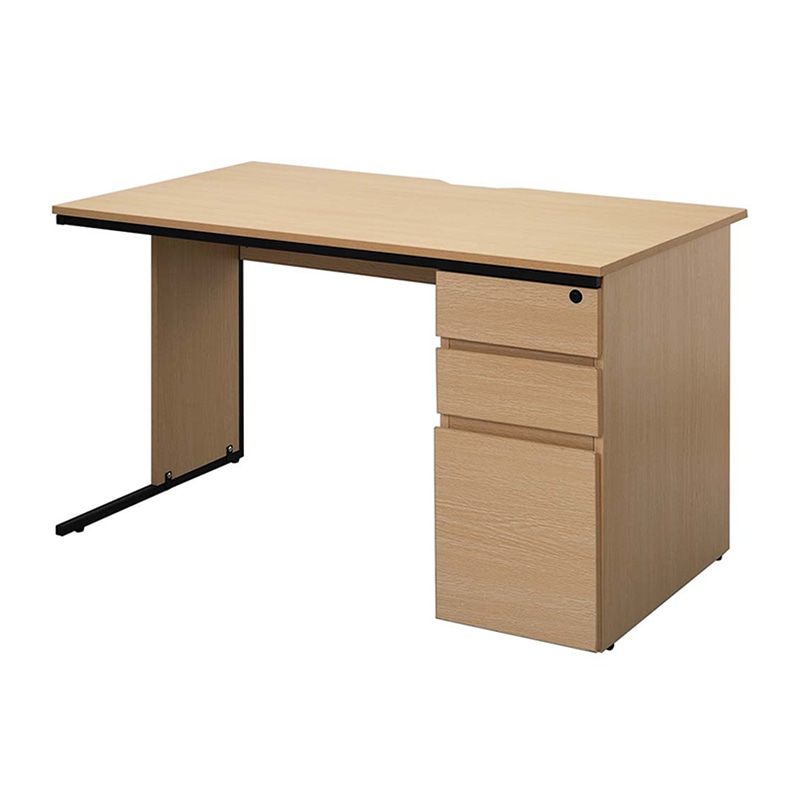 アール・エフ・ヤマカワ ワークデスク2　片袖　W1200×D700 ナチュラル2 GZWC2-1270NA2 1台（ご注文単位1台）【直送品】