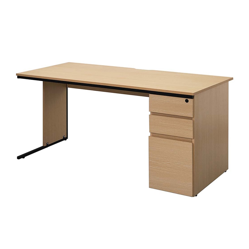 アール・エフ・ヤマカワ ワークデスク2　片袖　W1400×D700 ナチュラル2 GZWC2-1470NA2 1台（ご注文単位1台）【直送品】