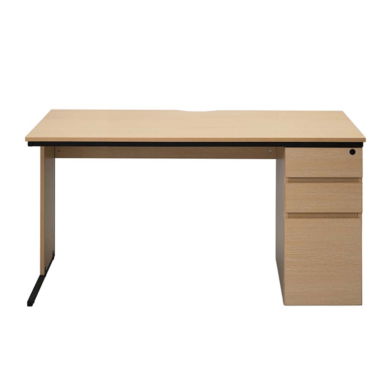 アール・エフ・ヤマカワ ワークデスク2　片袖　W1400×D700 ナチュラル2 GZWC2-1470NA2 1台（ご注文単位1台）【直送品】