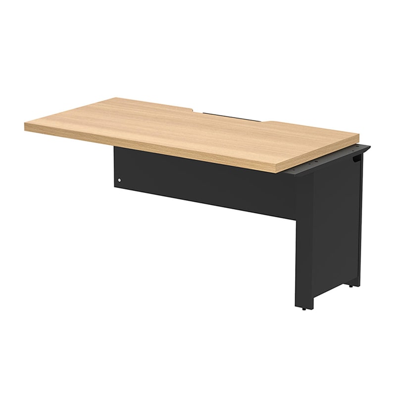 アール・エフ・ヤマカワ ソリード　フリーアドレス用ハーフデスク　増連 1400×700　オーク×ブラック脚 RFTFH-1470ADOA-BL 1台（ご注文単位1台）【直送品】