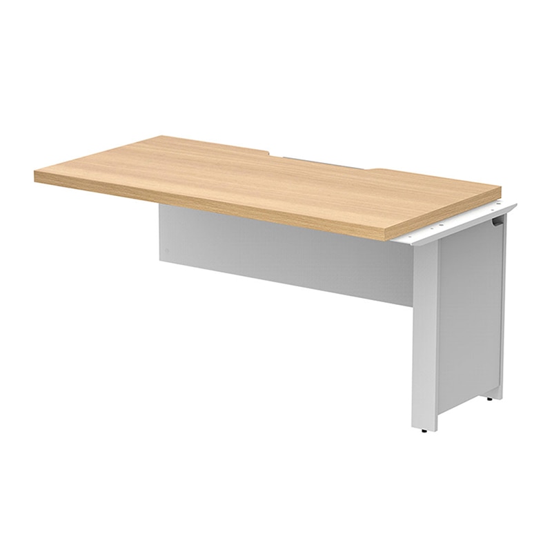 アール・エフ・ヤマカワ ソリード　フリーアドレス用ハーフデスク　増連 1400×700　オーク×ホワイト脚 RFTFH-1470ADOA-WL 1台（ご注文単位1台）【直送品】