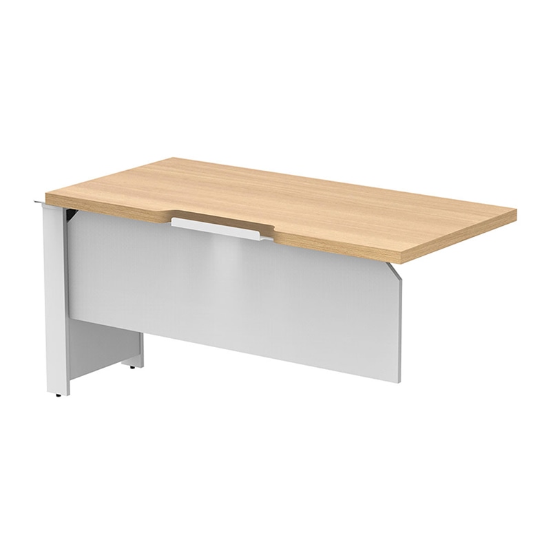 アール・エフ・ヤマカワ ソリード フリーアドレス用ハーフデスク 増連 1400×700 オーク×ホワイト脚 RFTFH-1470ADOA-WL 1台(ご注文単位1台)【直送品】
