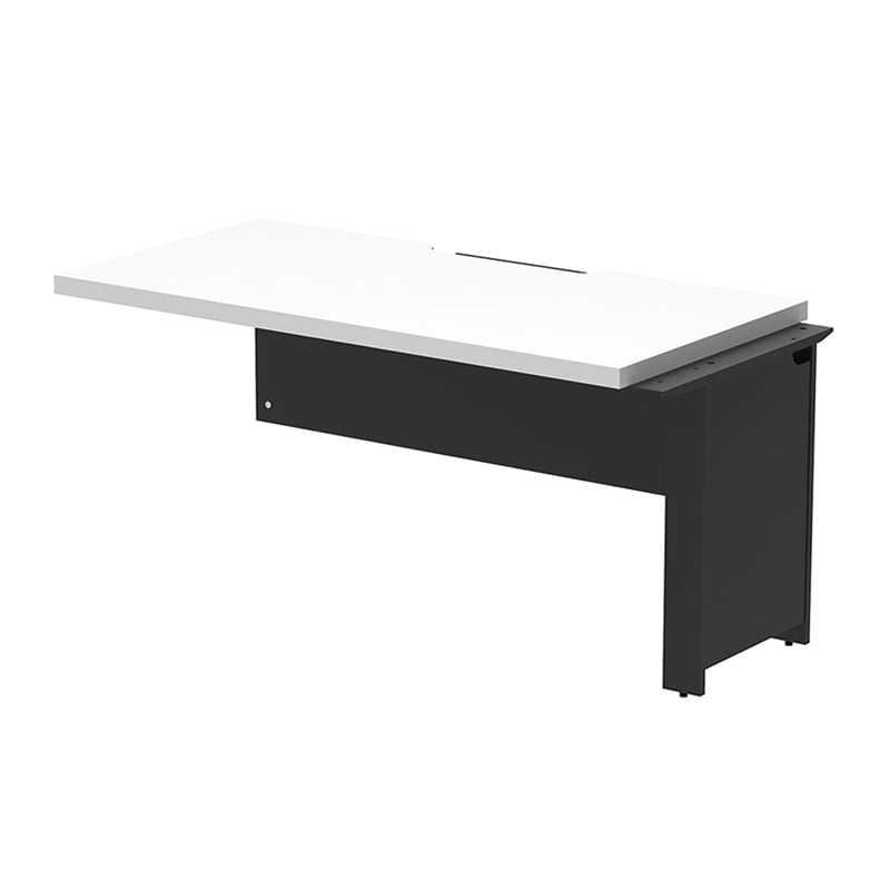 アール・エフ・ヤマカワ ソリード　フリーアドレス用ハーフデスク　増連 1400×700　ホワイト×ブラック脚 RFTFH-1470ADWH-BL 1台（ご注文単位1台）【直送品】
