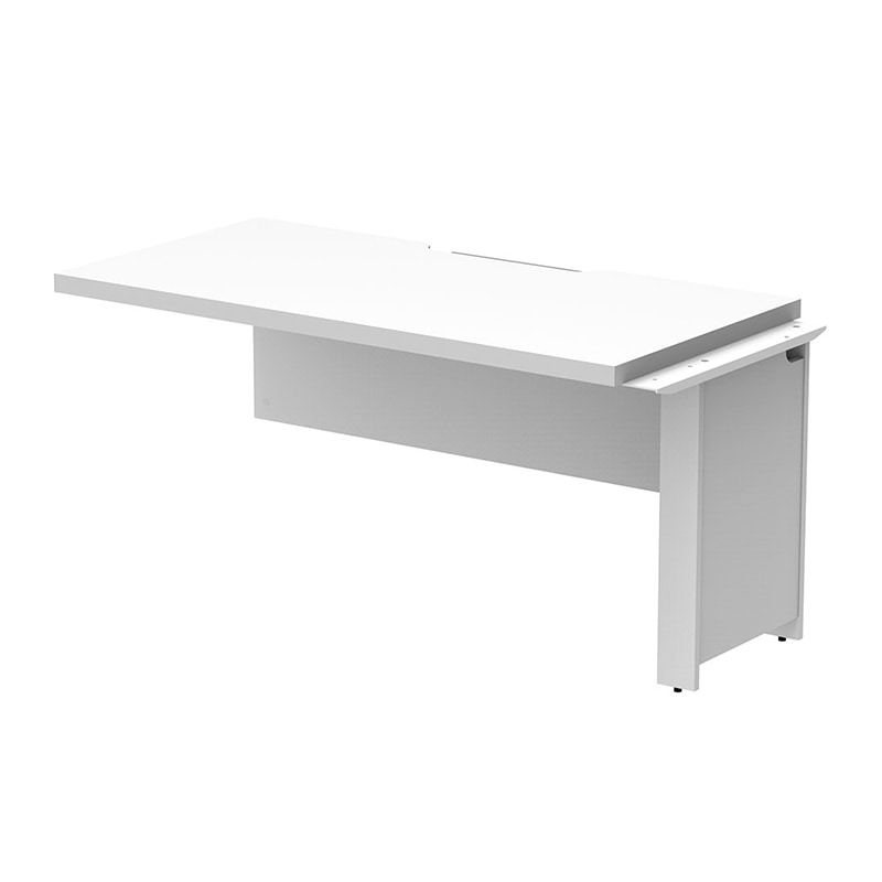 アール・エフ・ヤマカワ ソリード　フリーアドレス用ハーフデスク　増連 1400×700　ホワイト×ホワイト脚 RFTFH-1470ADWH-WL 1台（ご注文単位1台）【直送品】