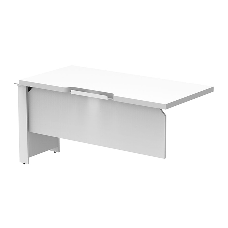 アール・エフ・ヤマカワ ソリード フリーアドレス用ハーフデスク 増連 1400×700 ホワイト×ホワイト脚 RFTFH-1470ADWH-WL 1台(ご注文単位1台)【直送品】