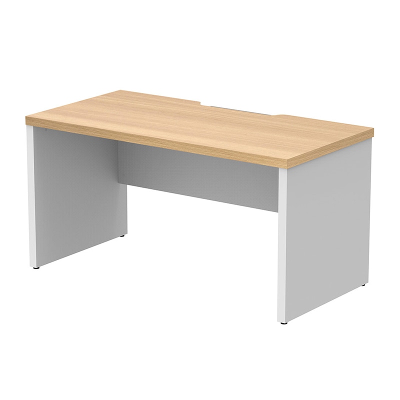 アール・エフ・ヤマカワ ソリード　フリーアドレス用ハーフデスク 1400×700　オーク×ホワイト脚 RFTFH-1470OA-WL 1台（ご注文単位1台）【直送品】