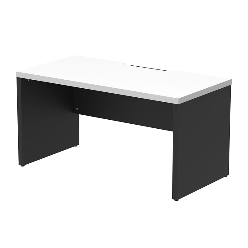 アール・エフ・ヤマカワ ソリード　フリーアドレス用ハーフデスク 1400×700　ホワイト×ブラック脚 RFTFH-1470WH-BL 1台（ご注文単位1台）【直送品】