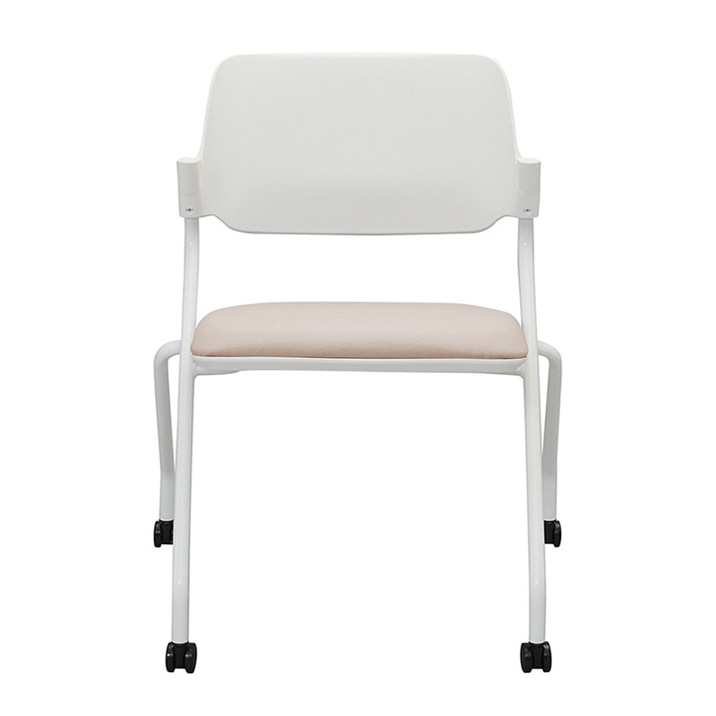 アール・エフ・ヤマカワ SYネスティングチェア ファブリック 肘無し 4脚セット ラテベージュ RFC-SYFLB-4SET 1セット(ご注文単位1セット)【直送品】