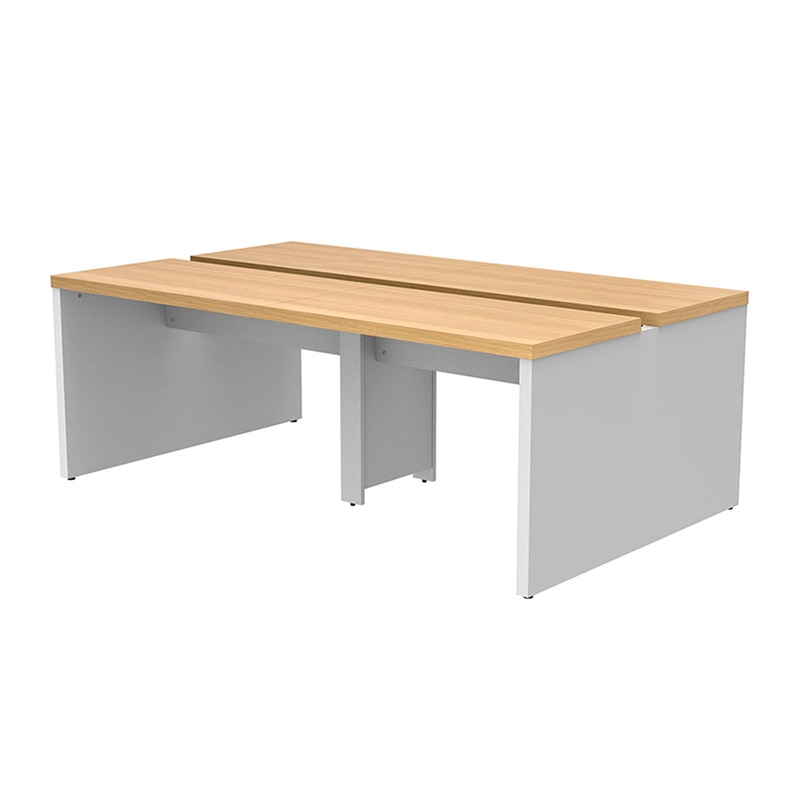 アール・エフ・ヤマカワ ソリード　フリーアドレス用デスク2　W2000 オーク×ホワイト脚 RFTFT2-2012OA-WL 1台（ご注文単位1台）【直送品】