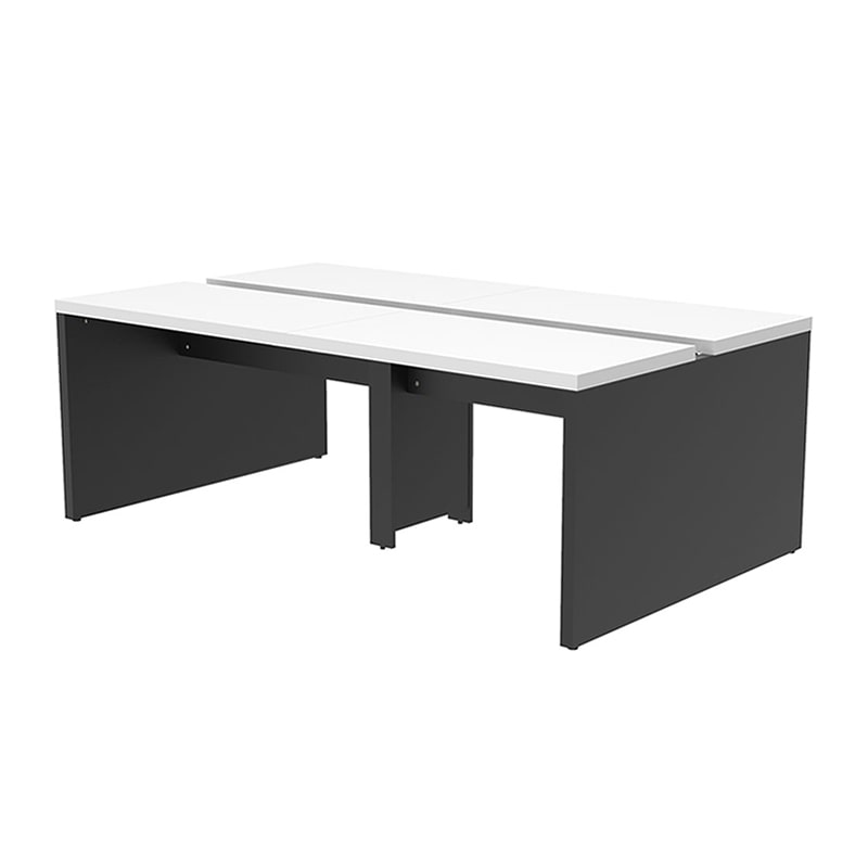 アール・エフ・ヤマカワ ソリード　フリーアドレス用デスク2　W2000 ホワイト×ブラック脚 RFTFT2-2012WH-BL 1台（ご注文単位1台）【直送品】