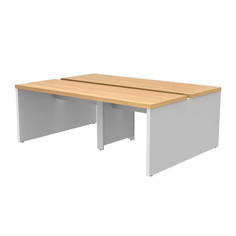 アール・エフ・ヤマカワ ソリード　フリーアドレス用デスク2　W2000 オーク×ホワイト脚 RFTFT2-2014OA-WL 1台（ご注文単位1台）【直送品】