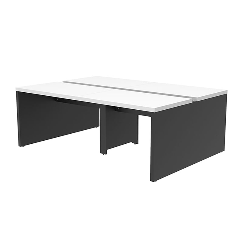 アール・エフ・ヤマカワ ソリード　フリーアドレス用デスク2　W2000 ホワイト×ブラック脚 RFTFT2-2014WH-BL 1台（ご注文単位1台）【直送品】