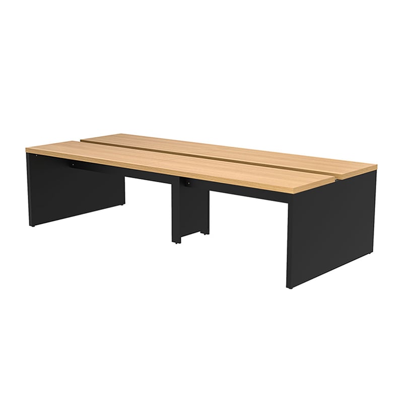 >アール・エフ・ヤマカワ ソリード　フリーアドレス用デスク2　W2800 オーク×ブラック脚 RFTFT2-2812OA-BL 1台（ご注文単位1台）【直送品】