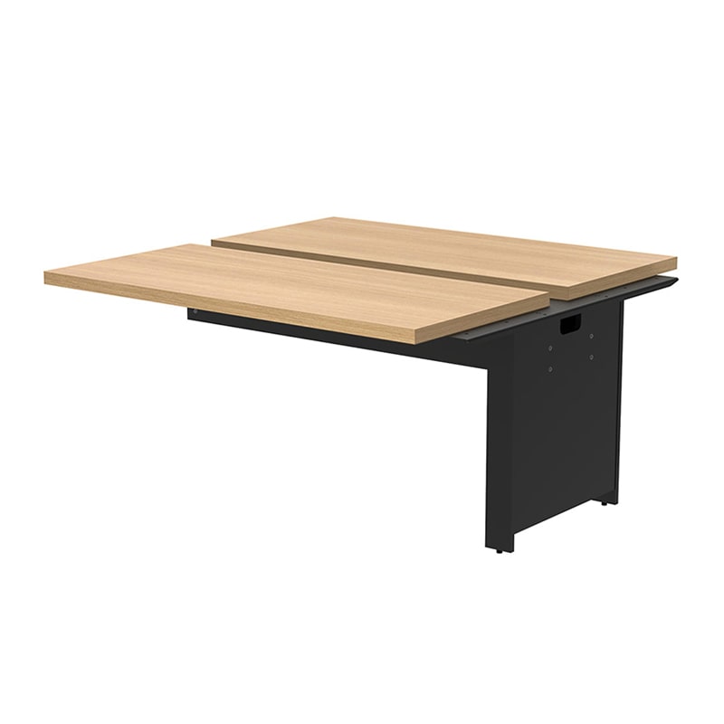 アール・エフ・ヤマカワ ソリード　フリーアドレス用デスク2　増連 1400×1400　オーク×ブラック脚 RFTFT2-1414ADOA-BL 1台（ご注文単位1台）【直送品】