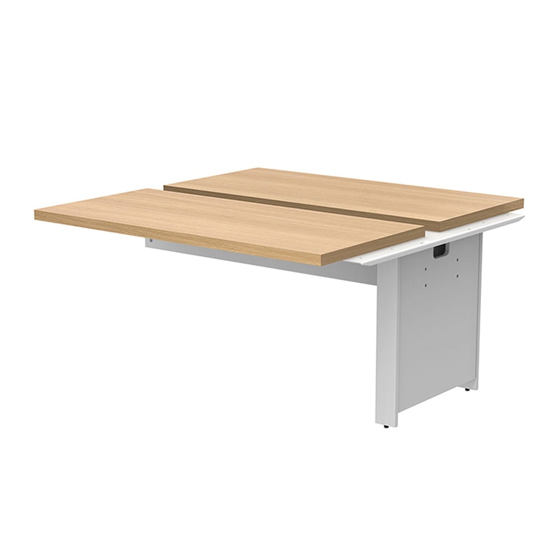 アール・エフ・ヤマカワ ソリード フリーアドレス用デスク2 増連 1400×1400 オーク×ホワイト脚 RFTFT2-1414ADOA-WL 1台(ご注文単位1台)【直送品】