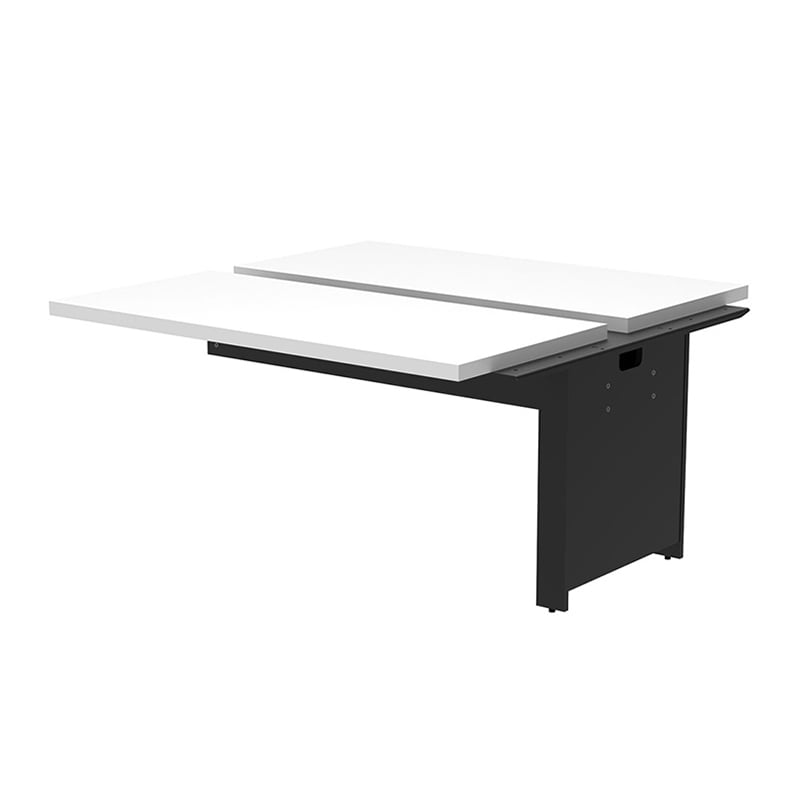 アール・エフ・ヤマカワ ソリード フリーアドレス用デスク2 増連 1400×1400 ホワイト×ブラック脚 RFTFT2-1414ADWH-BL 1台(ご注文単位1台)【直送品】