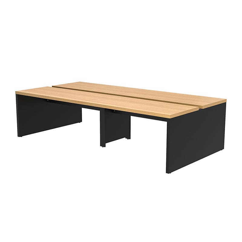 アール・エフ・ヤマカワ ソリード　フリーアドレス用デスク2　W2800 オーク×ブラック脚 RFTFT2-2814OA-BL 1台（ご注文単位1台）【直送品】