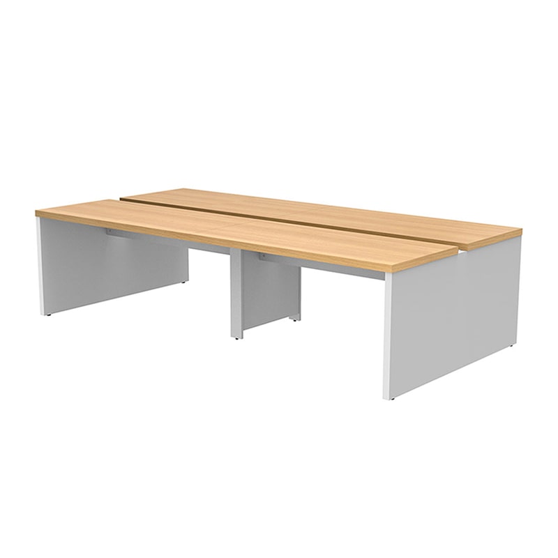 アール・エフ・ヤマカワ ソリード　フリーアドレス用デスク2　W2800 オーク×ホワイト脚 RFTFT2-2814OA-WL 1台（ご注文単位1台）【直送品】