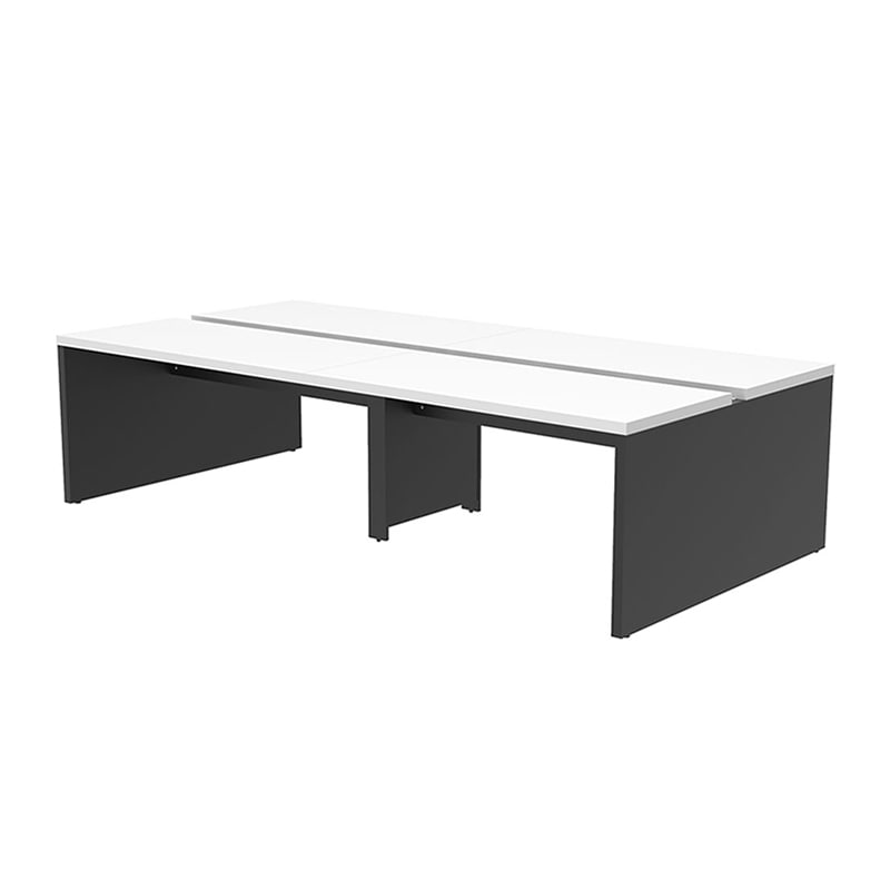 アール・エフ・ヤマカワ ソリード　フリーアドレス用デスク2　W2800 ホワイト×ブラック脚 RFTFT2-2814WH-BL 1台（ご注文単位1台）【直送品】