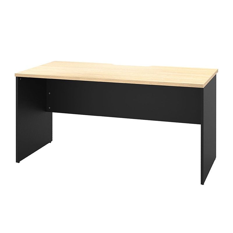 アール・エフ・ヤマカワ プラン木製デスク　W1400×D700 ナチュラル×ブラック脚 RFPD-1470NA-BL 1台（ご注文単位1台）【直送品】