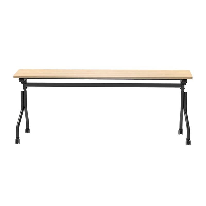 アール・エフ・ヤマカワ パラレル フォールディングテーブル 1800×450 ナチュラル×ブラック脚 RFPFT-1845NA-BL 1台(ご注文単位1台)【直送品】