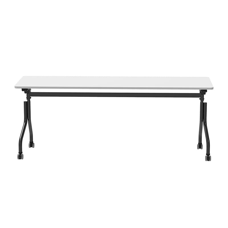 アール・エフ・ヤマカワ パラレル フォールディングテーブル 1800×600 ホワイト×ブラック脚 RFPFT-1860WH-BL 1台(ご注文単位1台)【直送品】