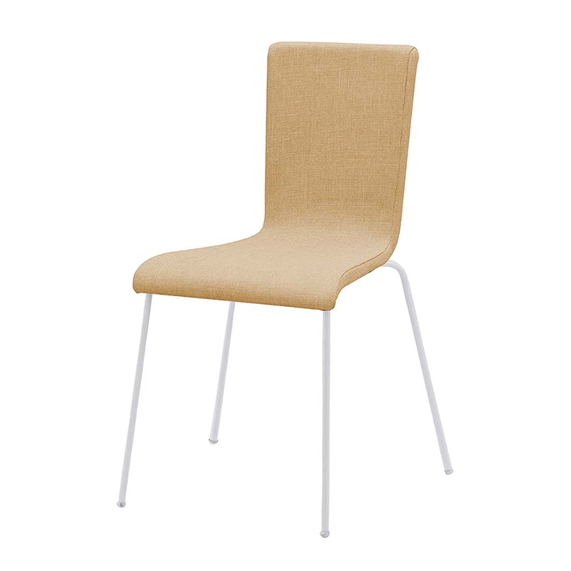 アール・エフ・ヤマカワ ファブリックチェア　4脚セット キャメル×ホワイト脚 RFC-FPCMWF-4SET 1セット（ご注文単位1セット）【直送品】