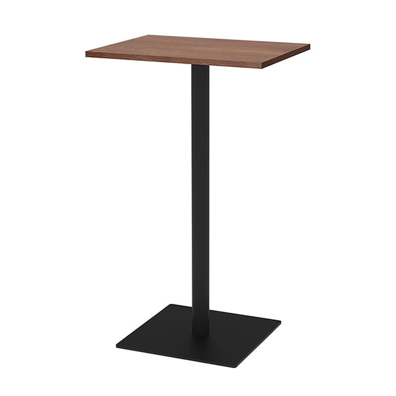 アール・エフ・ヤマカワ リスタ　カフェテーブル　ハイ　600×450 ウォルナット RFRCT-H6045DM 1台（ご注文単位1台）【直送品】