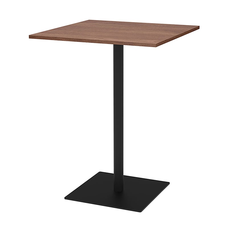 アール・エフ・ヤマカワ リスタ　カフェテーブル　ハイ　750×750 ウォルナット RFRCT-H7575DM 1台（ご注文単位1台）【直送品】