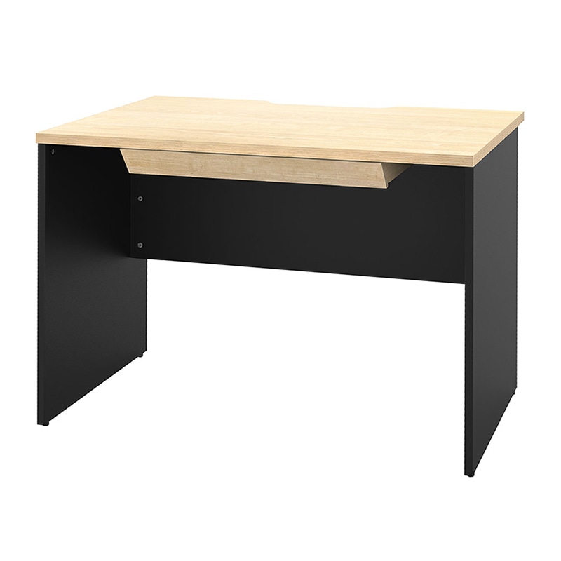 アール・エフ・ヤマカワ プラン木製デスク　W1000×D700 引出付　ナチュラル×ブラック脚 RFPD-1070NA-BL-DR 1台（ご注文単位1台）【直送品】