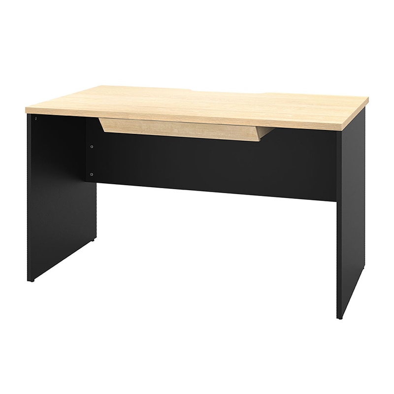 アール・エフ・ヤマカワ プラン木製デスク　W1200×D700 引出付　ナチュラル×ブラック脚 RFPD-1270NA-BL-DR 1台（ご注文単位1台）【直送品】