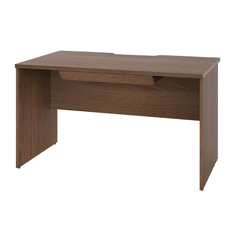 アール・エフ・ヤマカワ プラン木製デスク　W1200×D700 引出付　ウォルナット×ウォルナット脚 RFPD-1270DM-DL-DR 1台（ご注文単位1台）【直送品】