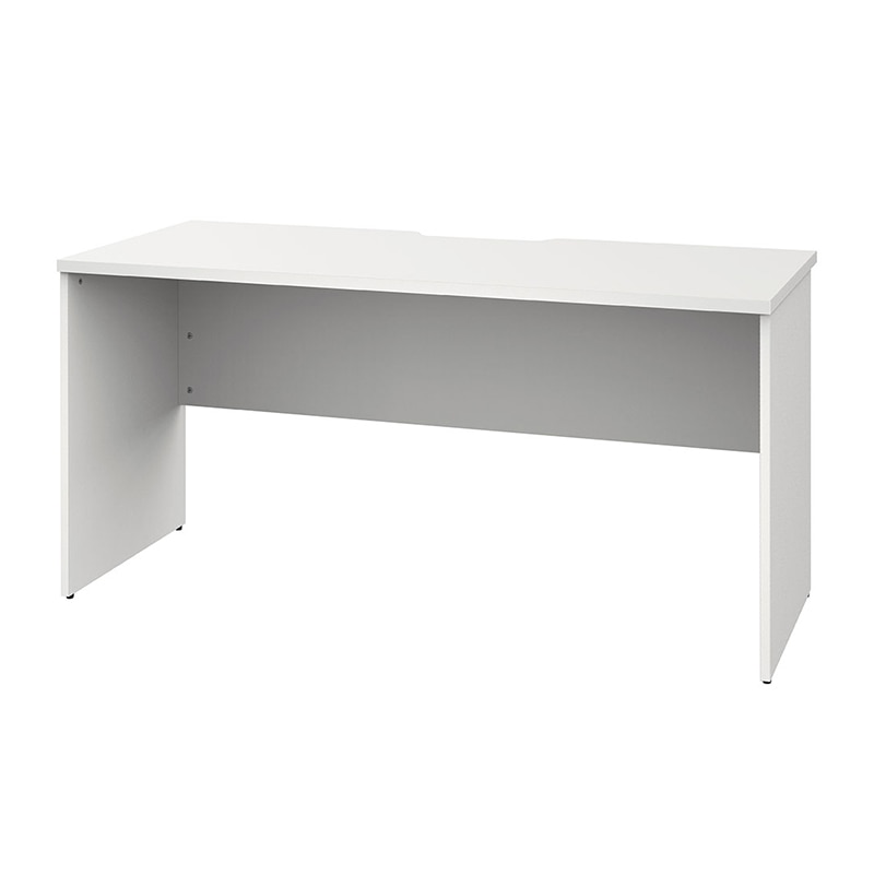 アール・エフ・ヤマカワ プラン木製デスク　W1400×D600 ホワイト×ホワイト脚 RFPD-1460WH-WL 1台（ご注文単位1台）【直送品】