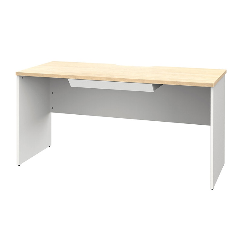 アール・エフ・ヤマカワ プラン木製デスク　W1400×D600 引出付　ナチュラル×ホワイト脚 RFPD-1460NA-WL-DR 1台（ご注文単位1台）【直送品】