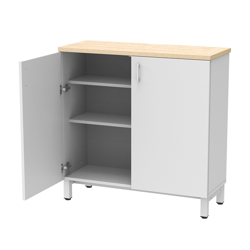 アール・エフ・ヤマカワ 収納カウンター 開き扉タイプ W1000×D400 ホワイト RFDBC-1040NW-DR 1台(ご注文単位1台)【直送品】