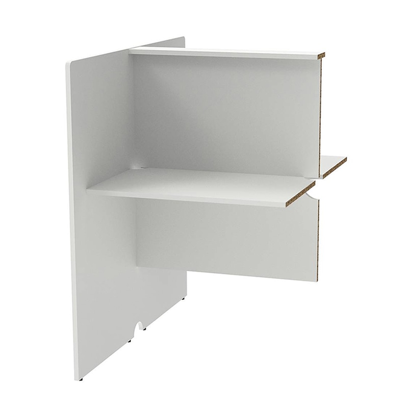 アール・エフ・ヤマカワ RFPCブース　対面タイプ　W800×D1200 増連　ホワイト RFPCT-8012ADWH 1台（ご注文単位1台）【直送品】