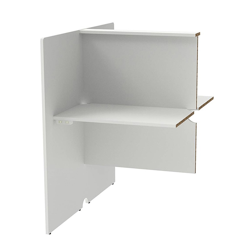 アール・エフ・ヤマカワ RFPCブース　対面タイプ　W800×D1200 増連　2ヶ口コンセント付　ホワイト RFPCT-8012ADWH-NC 1台（ご注文単位1台）【直送品】