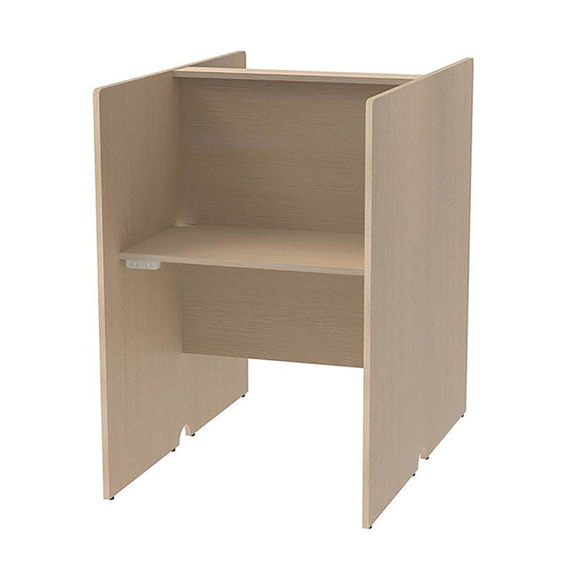 アール・エフ・ヤマカワ RFPCブース　対面タイプ　W800×D1200 基本　2ヶ口コンセント付　ナチュラル2 RFPCT-8012NA2-NC 1台（ご注文単位1台）【直送品】