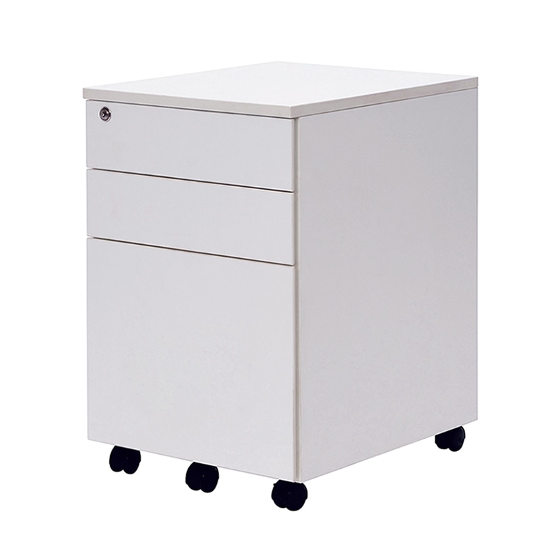 アール・エフ・ヤマカワ ワークデスク2 3段ワゴン ホワイト GZWCA2-3WH 1台(ご注文単位1台)【直送品】