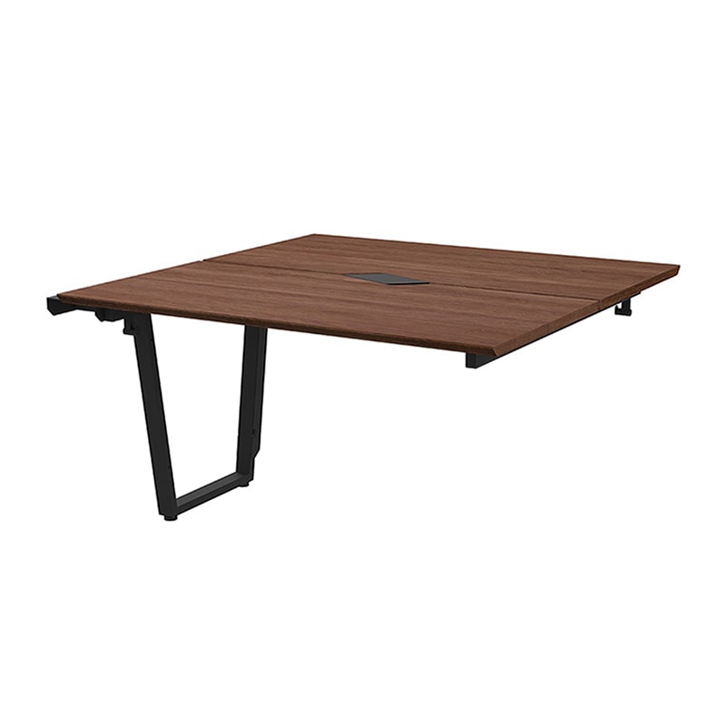 アール・エフ・ヤマカワ チルト フリーアドレス用テーブル 増連 1200角 ウォルナット×ブラック脚 RFCLT-1212ADDM-BL 1台(ご注文単位1台)【直送品】
