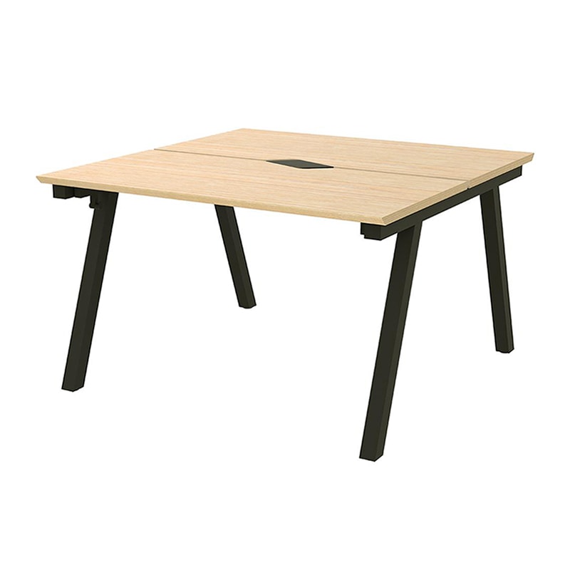 アール・エフ・ヤマカワ チルト フリーアドレス用テーブル 1200角 ナチュラル×ブラック脚 RFCLT-1212NA-BL 1台(ご注文単位1台)【直送品】